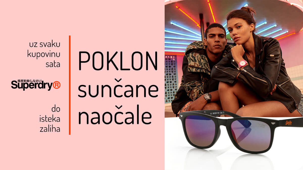 POKLANJAMO SUPERDRY SUNČANE NAOČALE