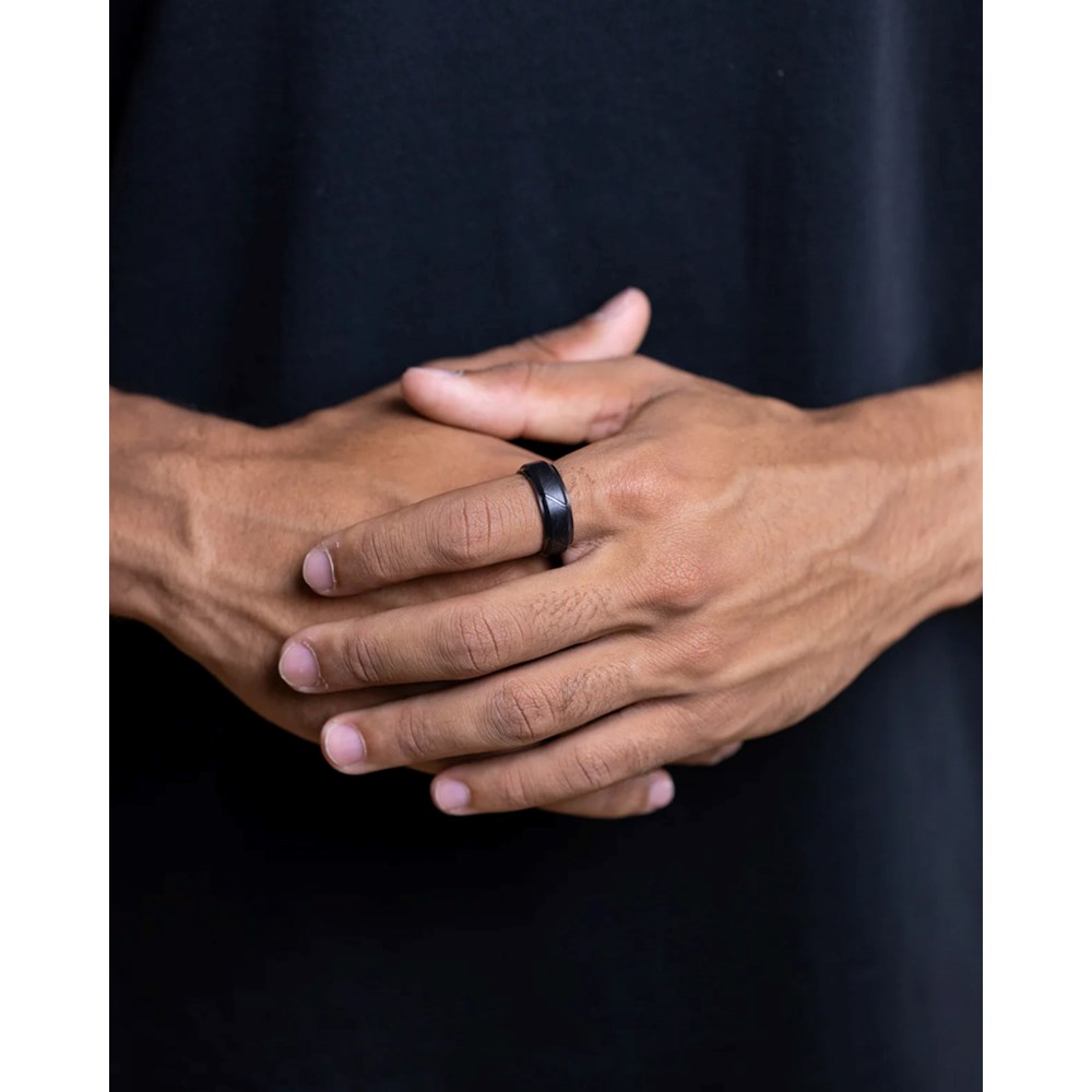 GEMINI Black titanium ring