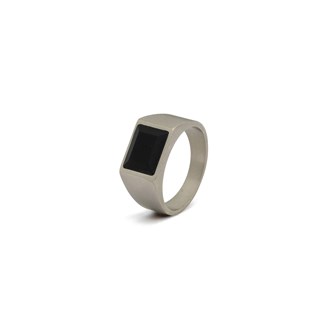 GEMINI Titanium signet ring