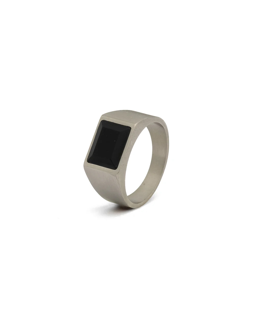 GEMINI Titanium signet ring lifestyle