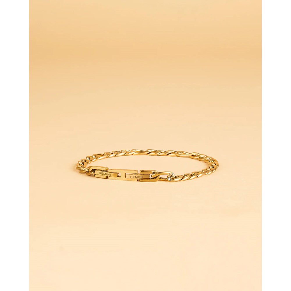 GEMINI FIGARO CHAIN BRACELET GOLD-PLATED