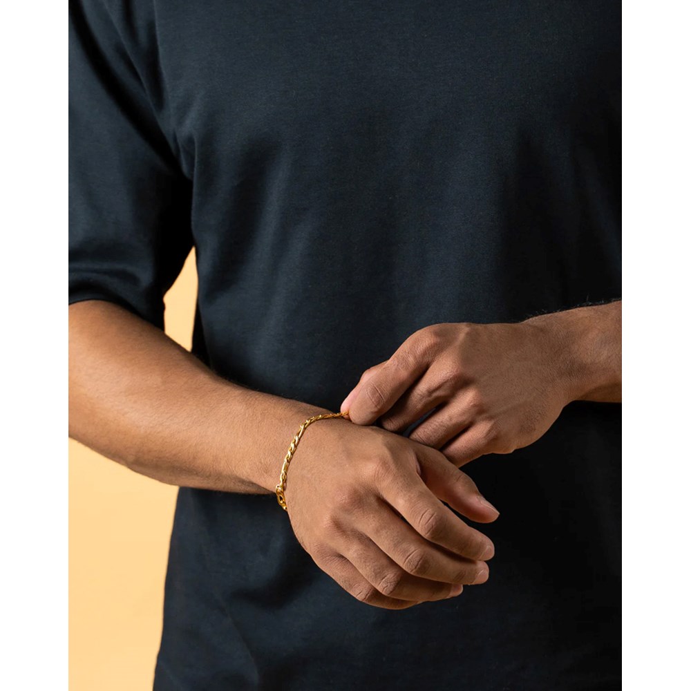 GEMINI FIGARO CHAIN BRACELET GOLD-PLATED