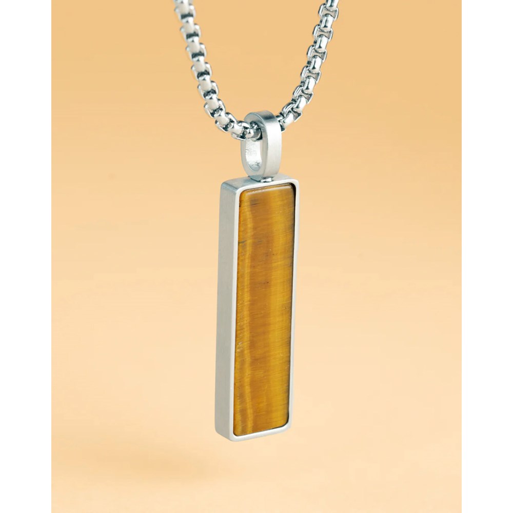 GEMINI TIGER EYE STONE NECKLACE