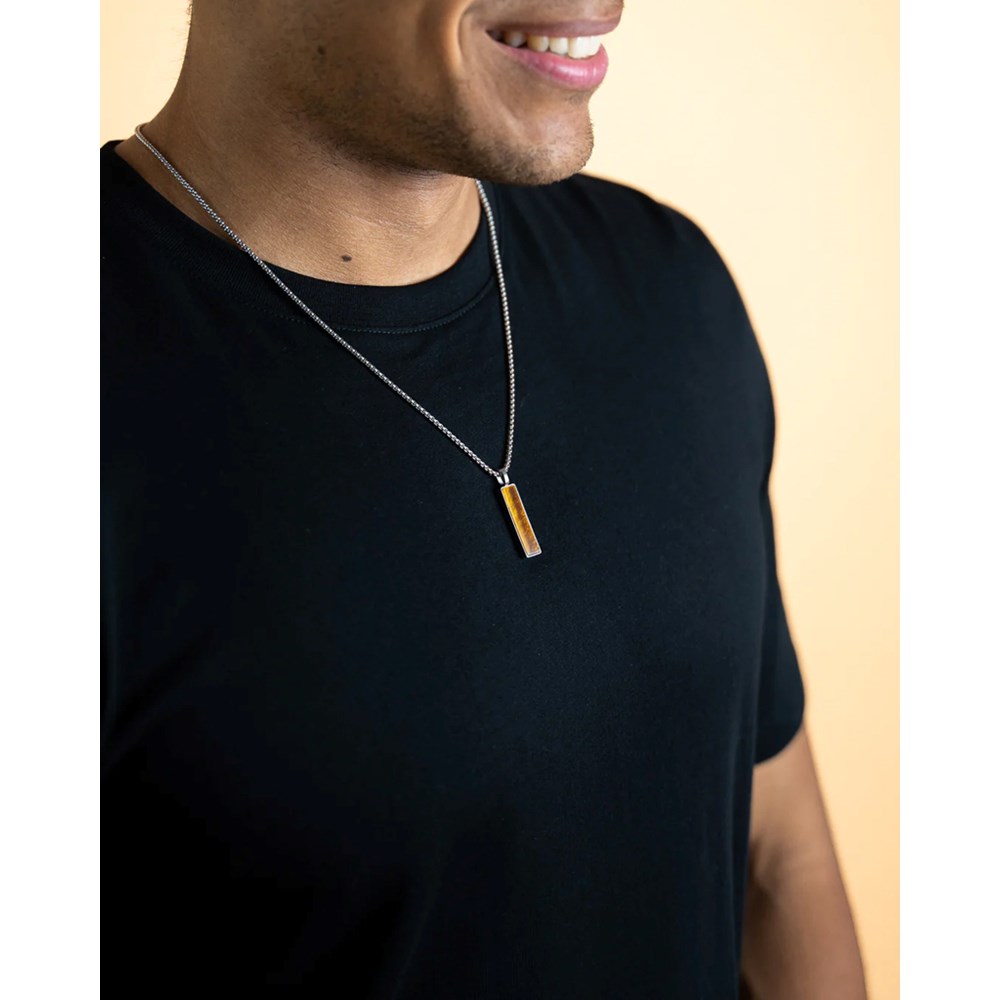 GEMINI TIGER EYE STONE NECKLACE