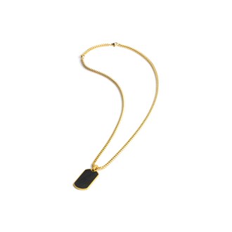 GEMINI FORGED CARBON NECKLACE GOLD-PLATED