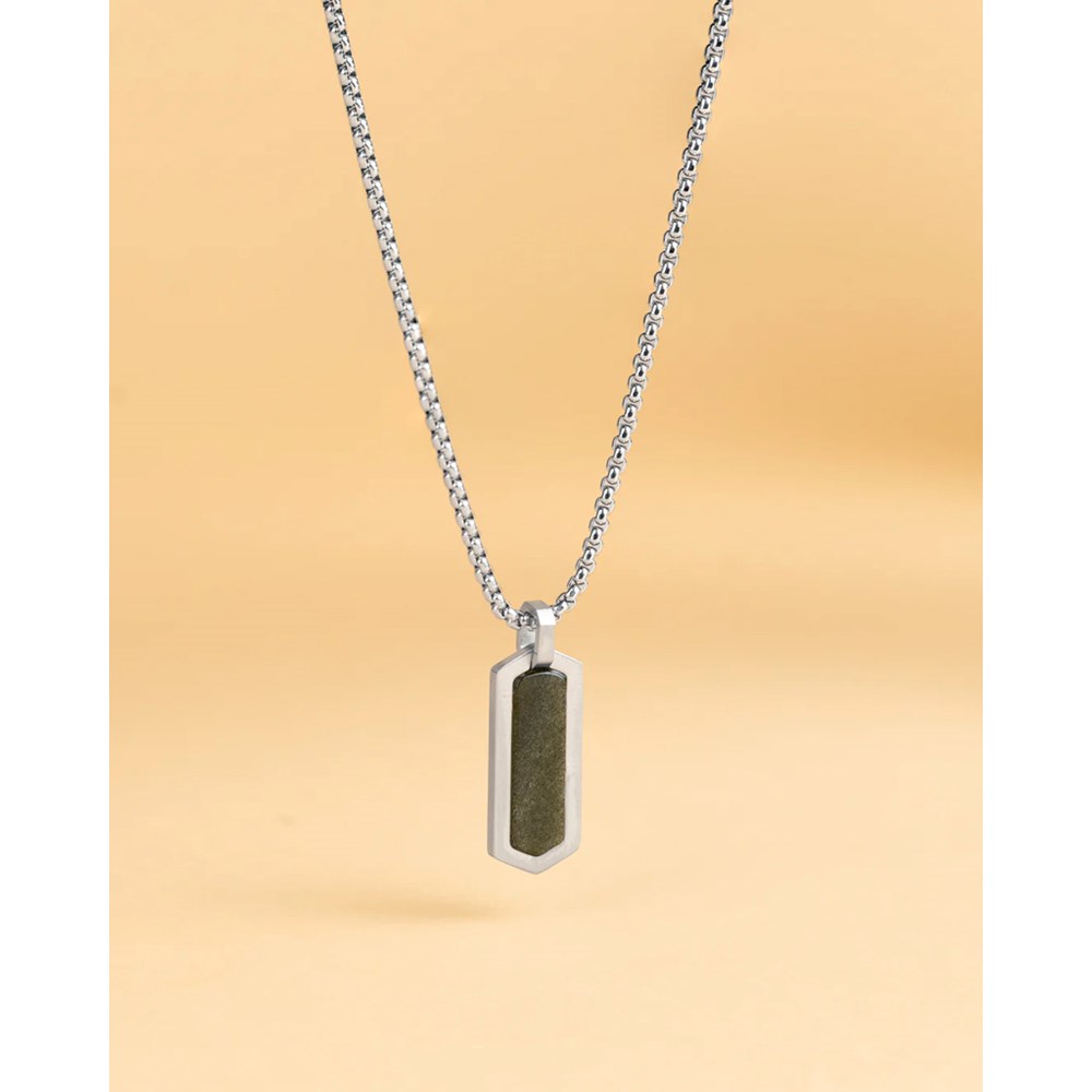 GEMINI OBSIDIAN STONE NECKLACE