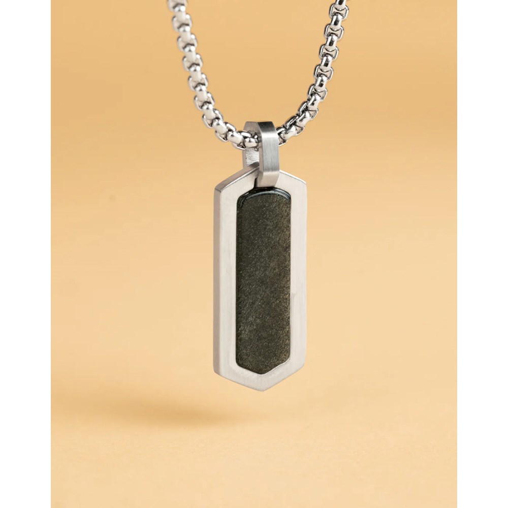 GEMINI OBSIDIAN STONE NECKLACE