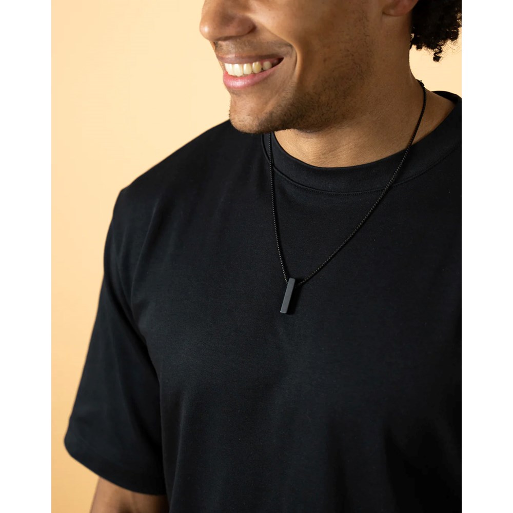 GEMINI BLACK AGATE STONE NECKLACE