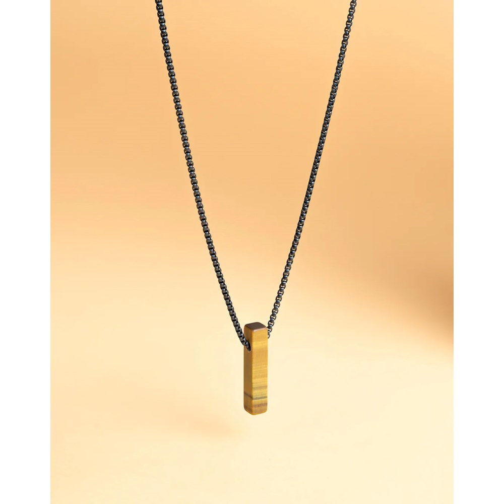 GEMINI TIGER EYE STONE NECKLACE