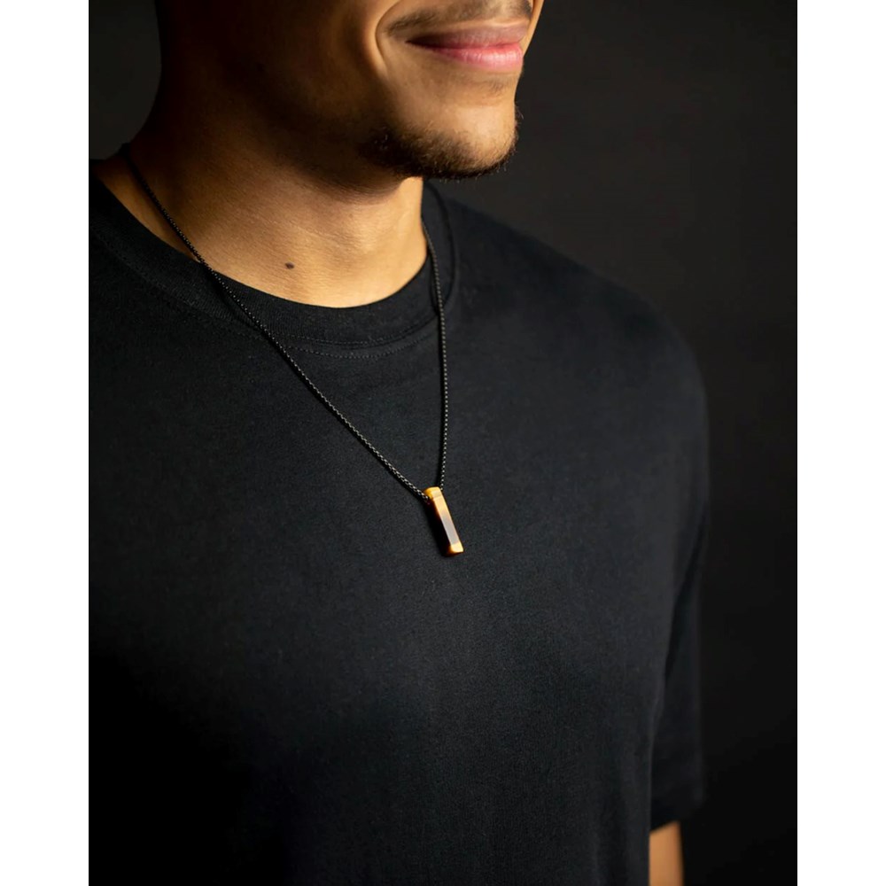 GEMINI TIGER EYE STONE NECKLACE