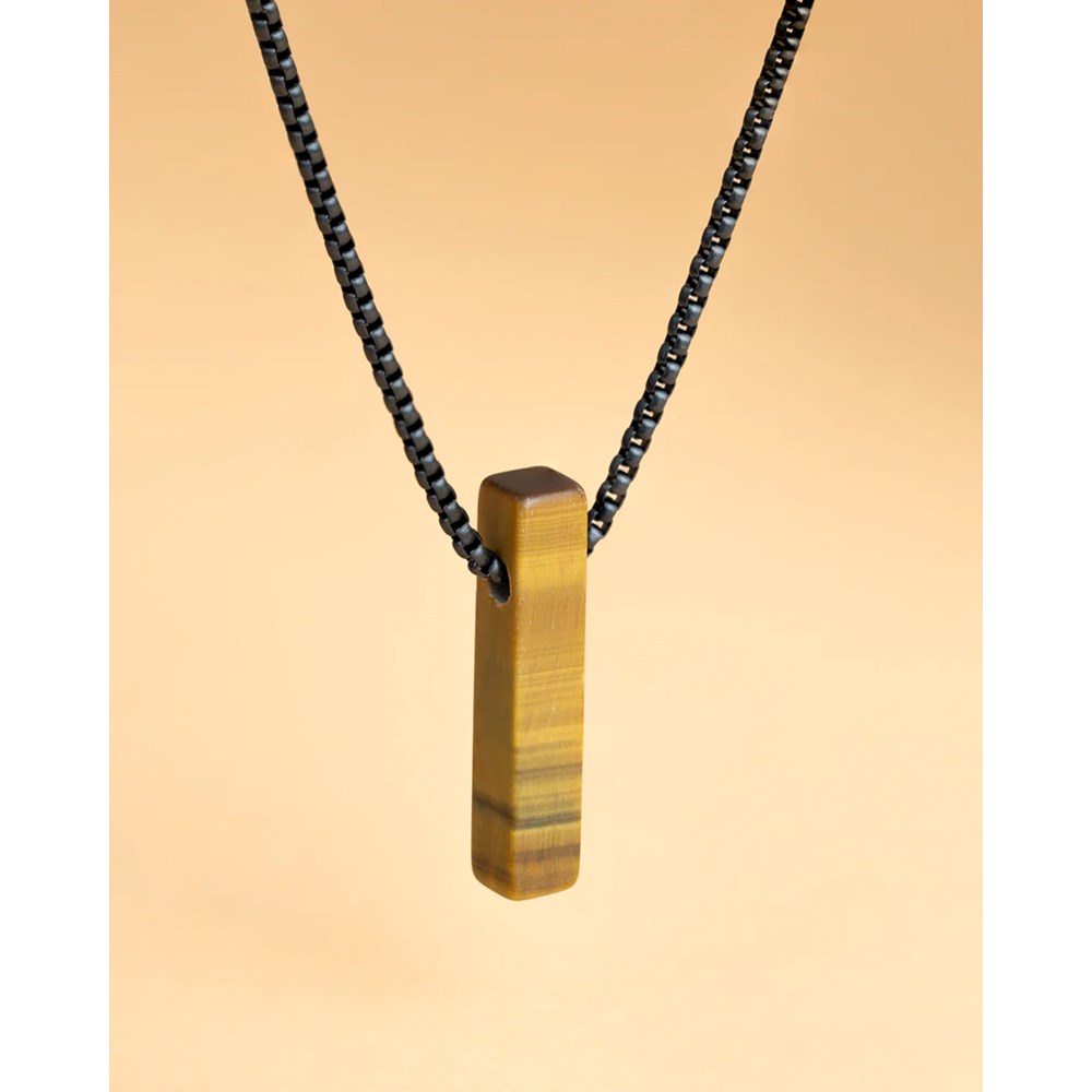 GEMINI TIGER EYE STONE NECKLACE