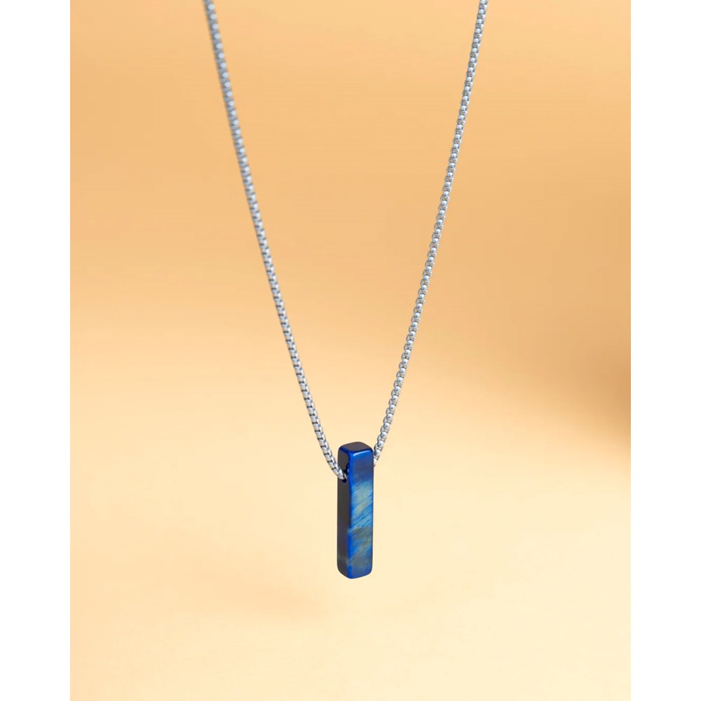 GEMINI BLUE TIGER EYE STONE NECKLACE