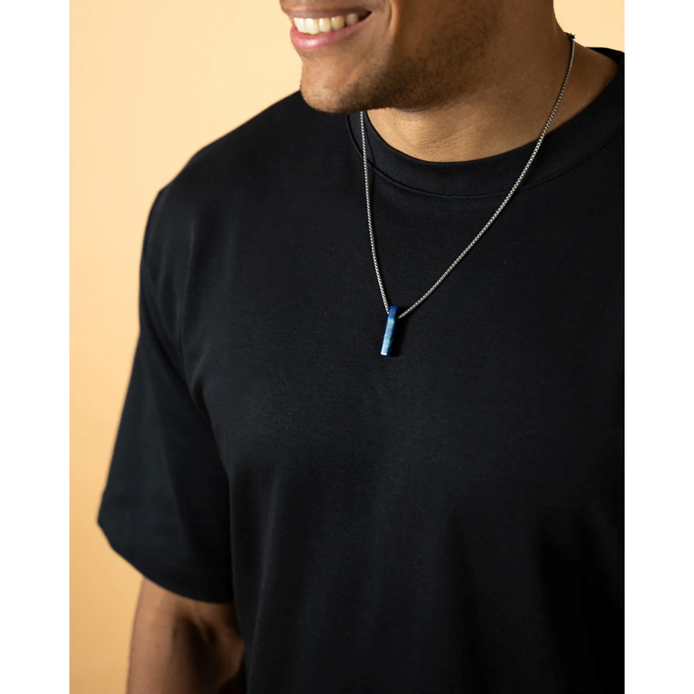 GEMINI BLUE TIGER EYE STONE NECKLACE