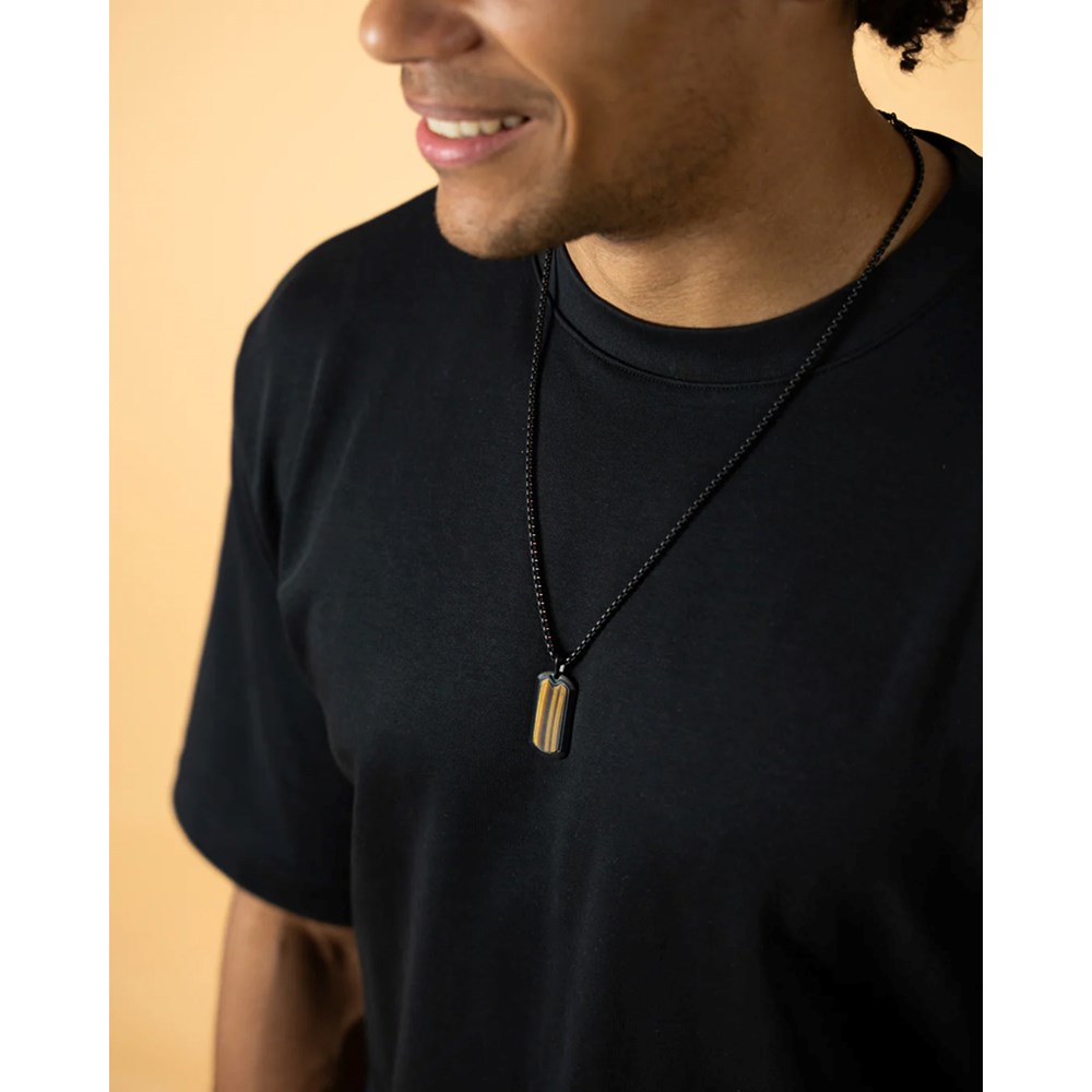 GEMINI TIGER EYE STONE NECKLACE