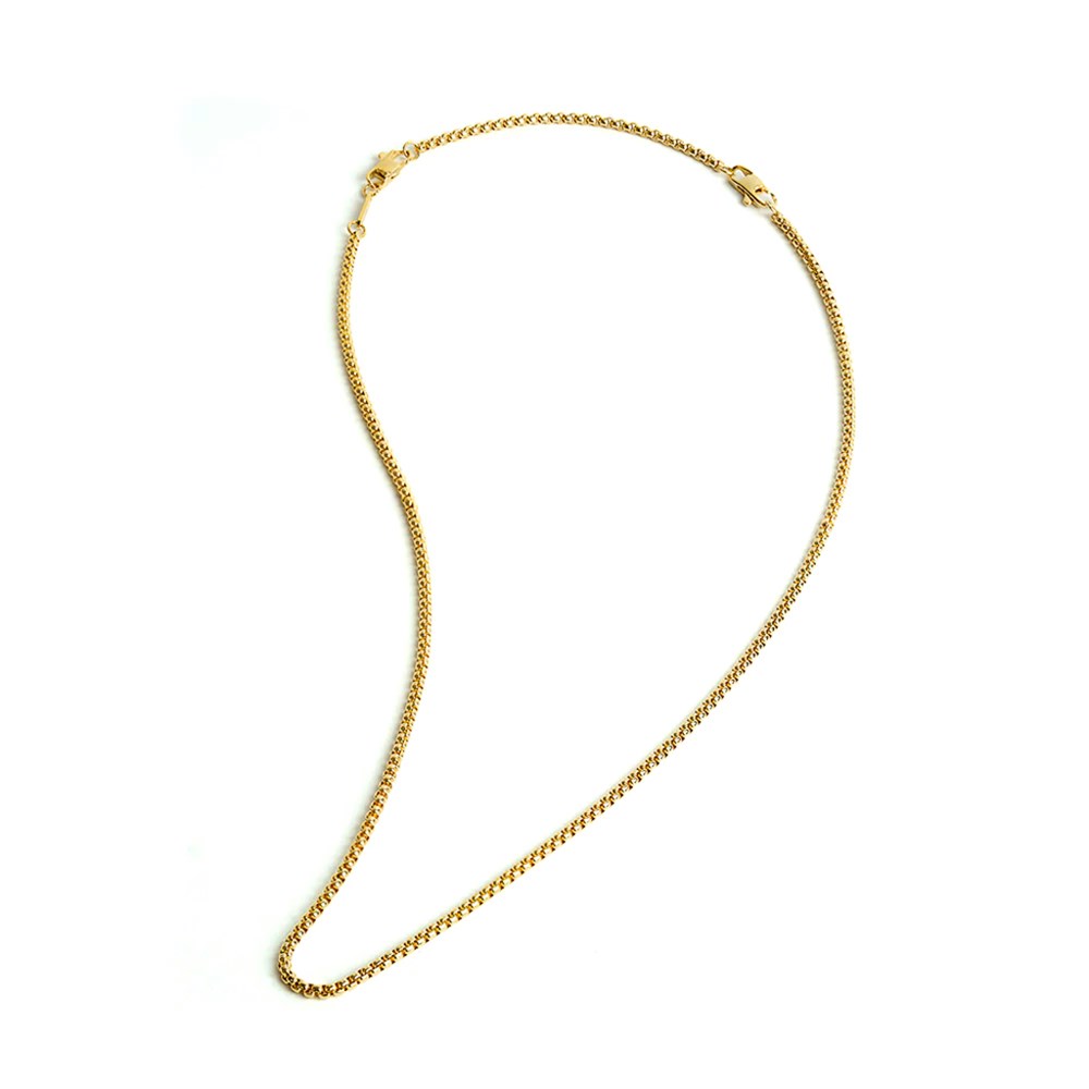 GEMINI BOX CHAIN NECKLACE GOLD-PLATED