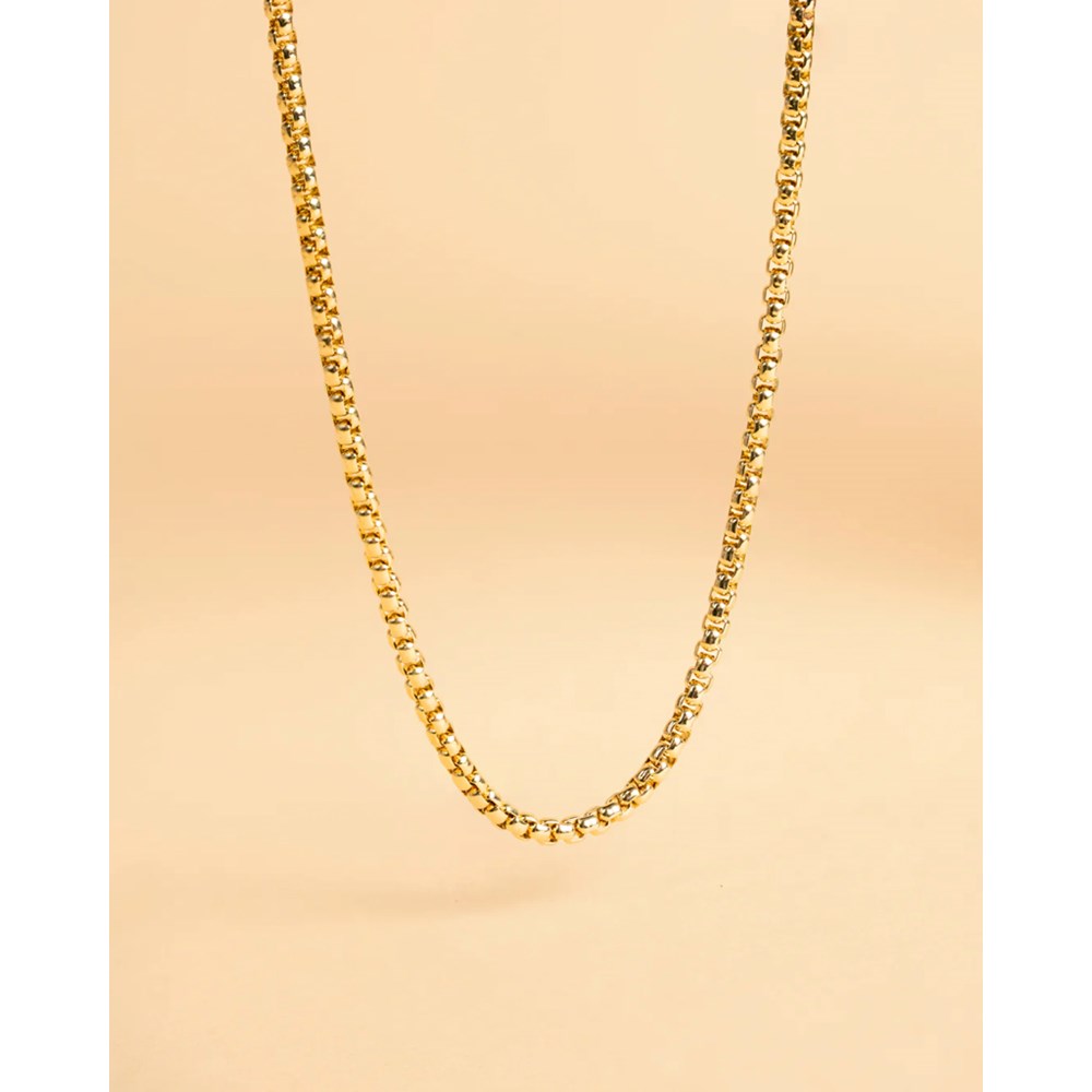 GEMINI BOX CHAIN NECKLACE GOLD-PLATED