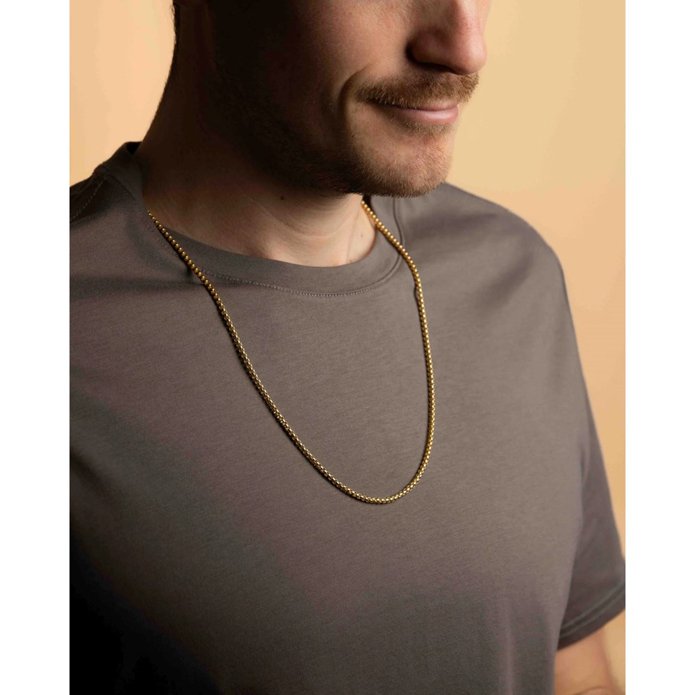 GEMINI BOX CHAIN NECKLACE GOLD-PLATED