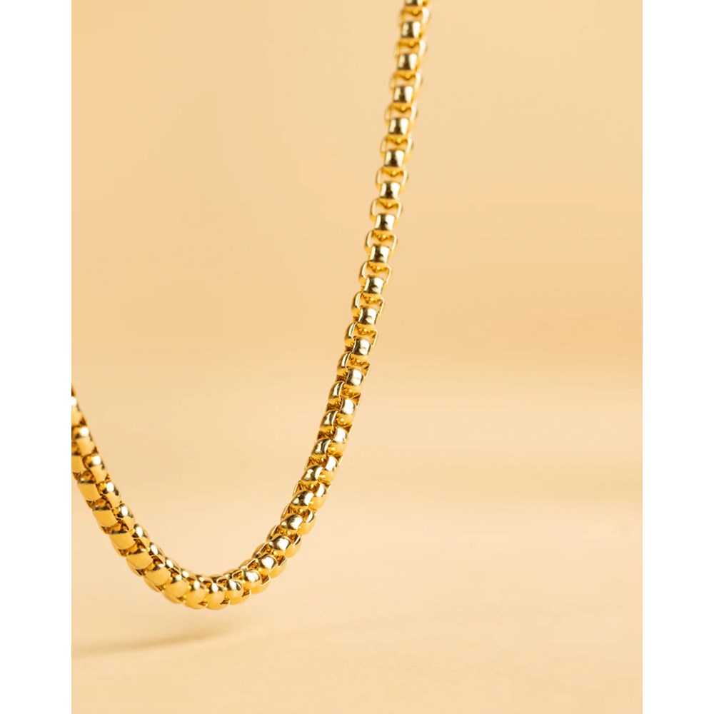 GEMINI BOX CHAIN NECKLACE GOLD-PLATED