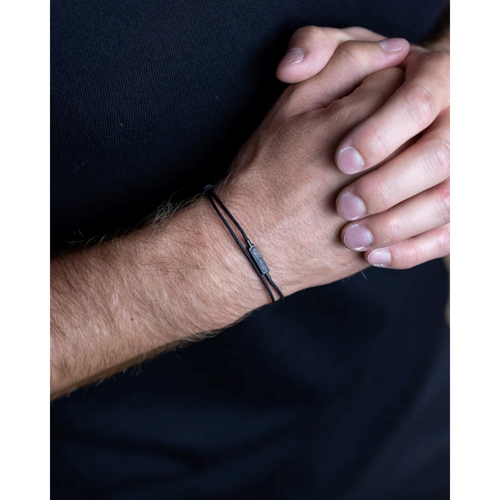 GEMINI NYLON BRACELET WITH CARBON FIBER FINISH
