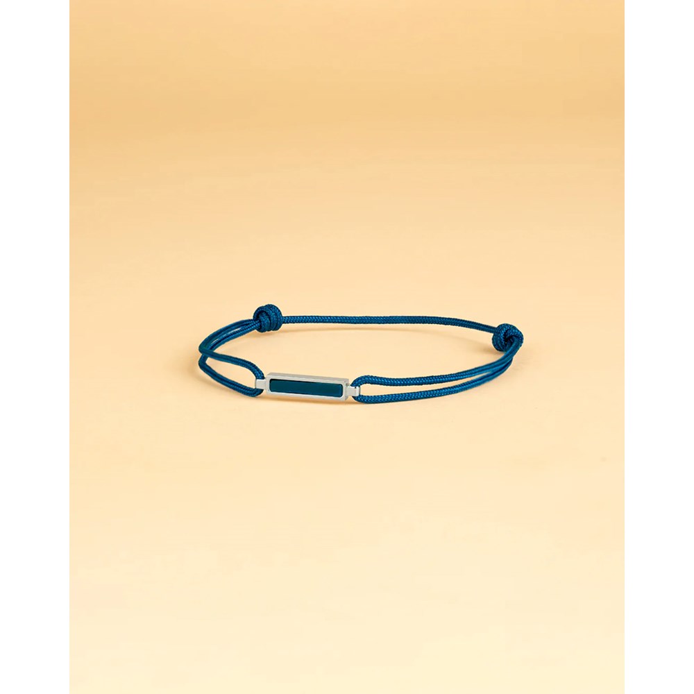 GEMINI BLUE TIGER EYE STONE NYLON BRACELET