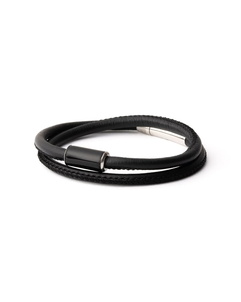 GEMINI ONYX STONE LEATHER BRACELET lifestyle