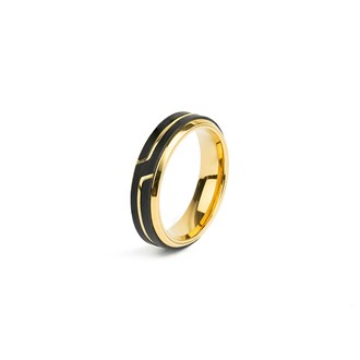 GEMINI TITANIUM RING GOLD-PLATED