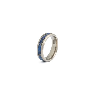 GEMINI LAPIS LAZULI TITANIUM RING