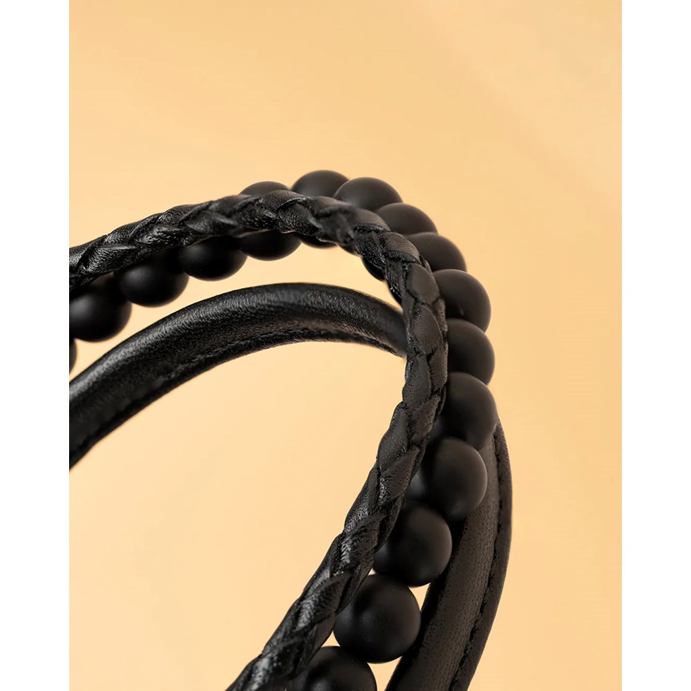 GEMINI AGATE STONE NAPPA LEATHER BRACELET