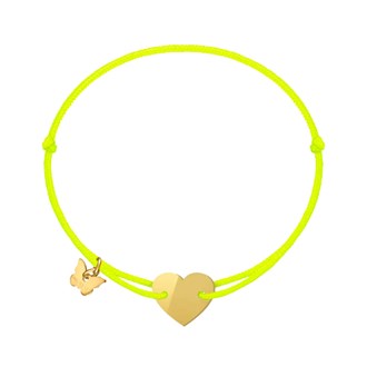 BORBOLETA MIRROR GOLD CANDY HEART BRACELET