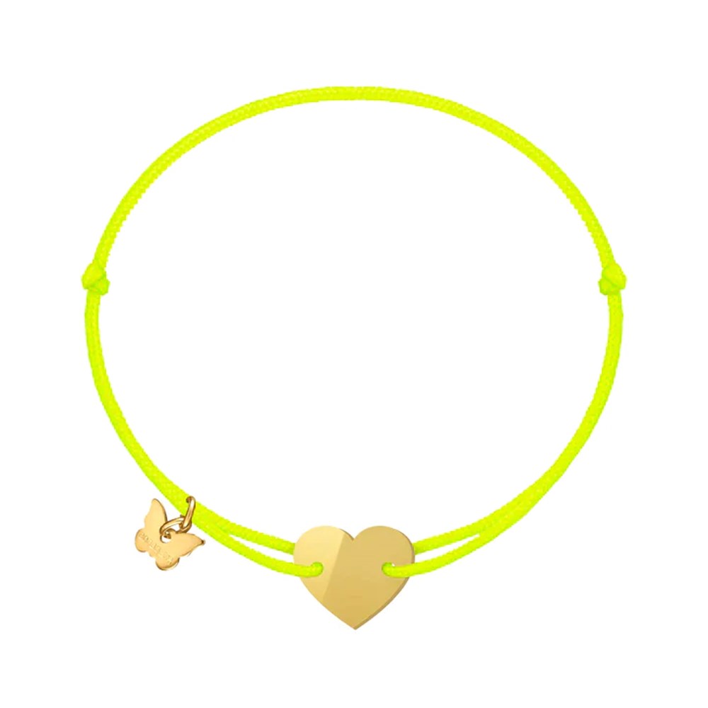 BORBOLETA MIRROR GOLD CANDY HEART BRACELET