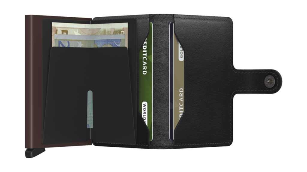 SECRID Miniwallet Original Black-Brown lifestyle