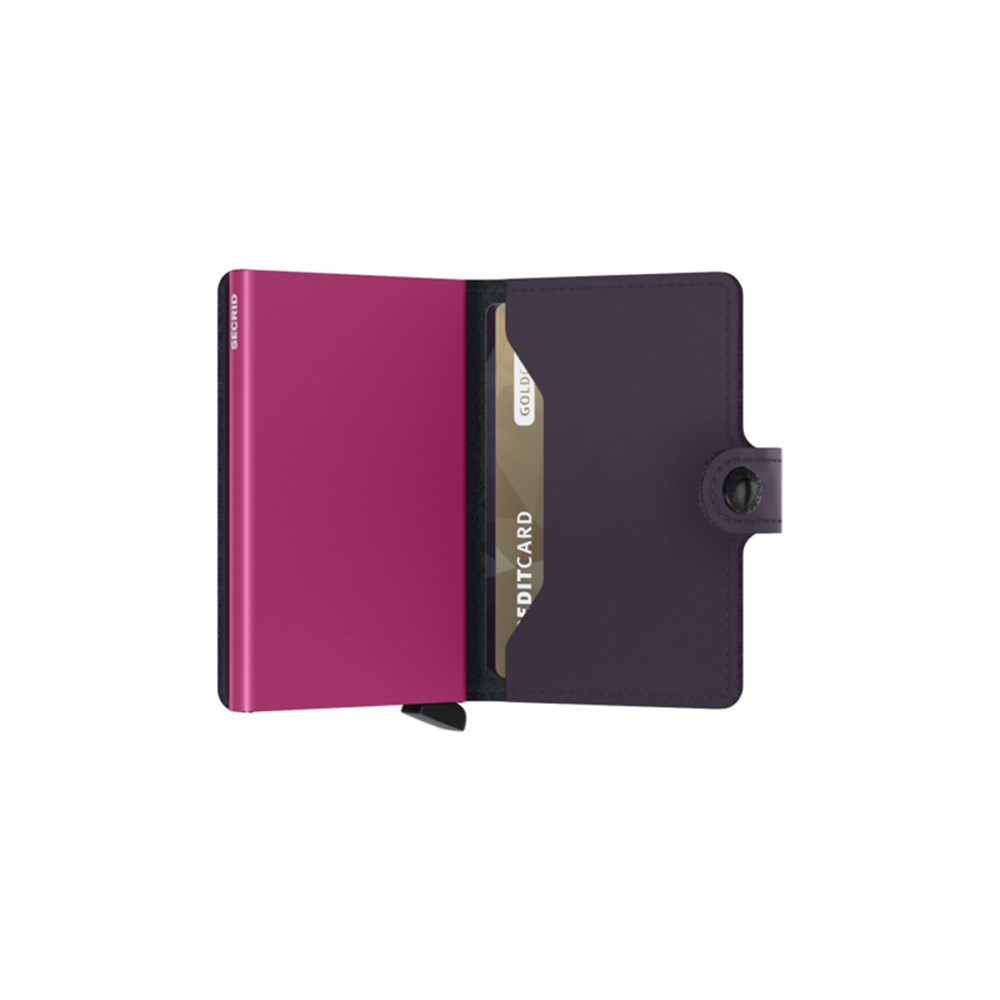 SECRID Miniwallet Matte Dark-Purple-Fuchsia