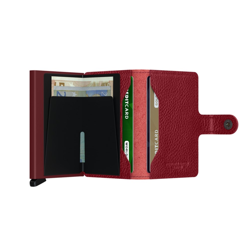 SECRID Miniwallet Vegetable Tanned Rosso Bordeaux
