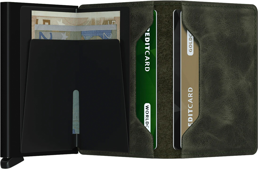 SECRID Slimwallet Vintage Olive-Black lifestyle