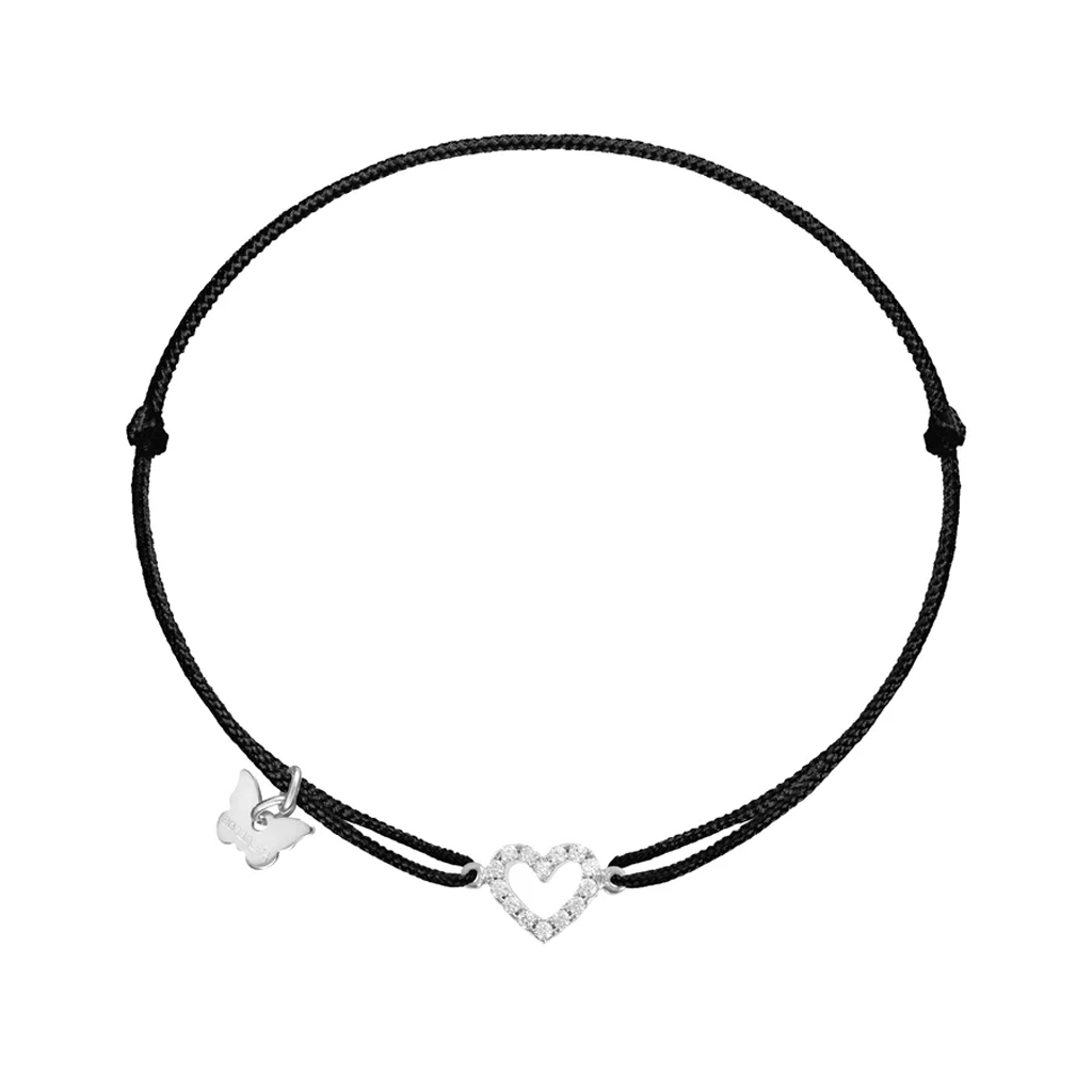 BORBOLETA Hole Heart Rhodium Zircon Bracelet lifestyle