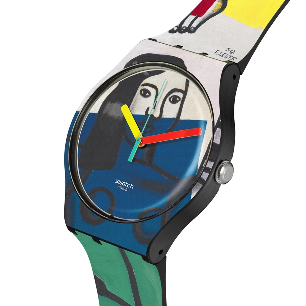 SWATCH LAGER'S TWO WOMEN HOLDING FLOWERS