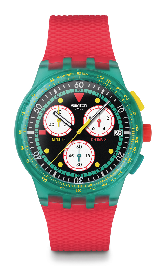 SWATCH NEON EMERALD CHRONO lifestyle