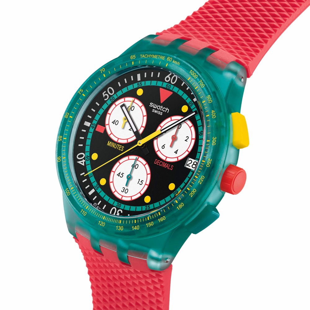 SWATCH NEON EMERALD CHRONO