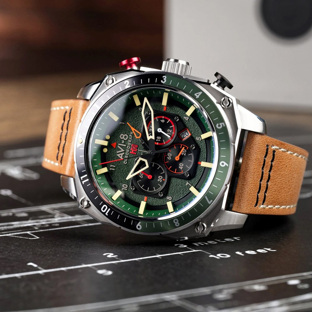AVI-8 HAWKER HUNTER Atlas Dual Time Chronograph