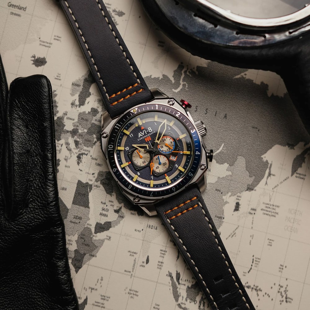 AVI-8 HAWKER HUNTER Atlas Dual Time Chronograph