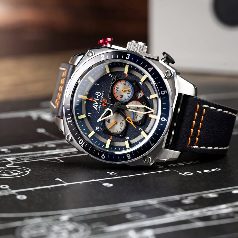 AVI-8 HAWKER HUNTER Atlas Dual Time Chronograph