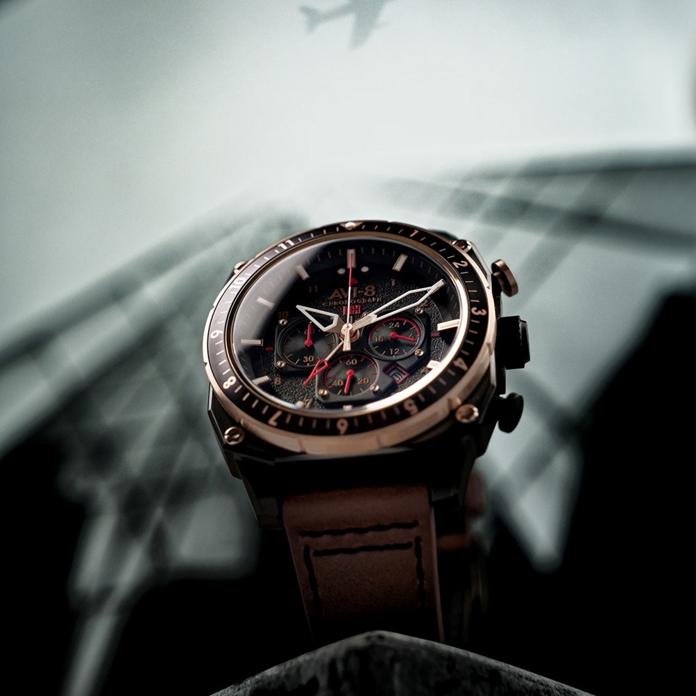 AVI-8 HAWKER HUNTER Atlas Dual Time Chronograph