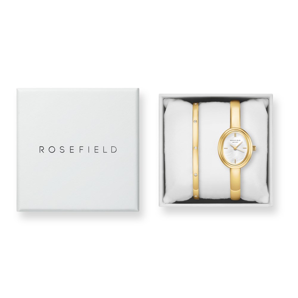ROSEFIELD Bangle Watch + Crystal Bangle
