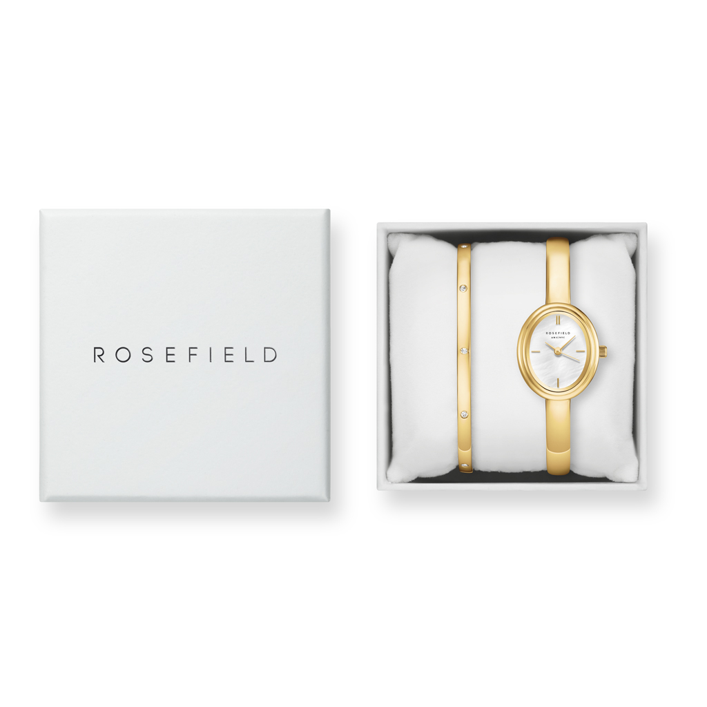 ROSEFIELD Bangle Watch + Crystal Bangle lifestyle