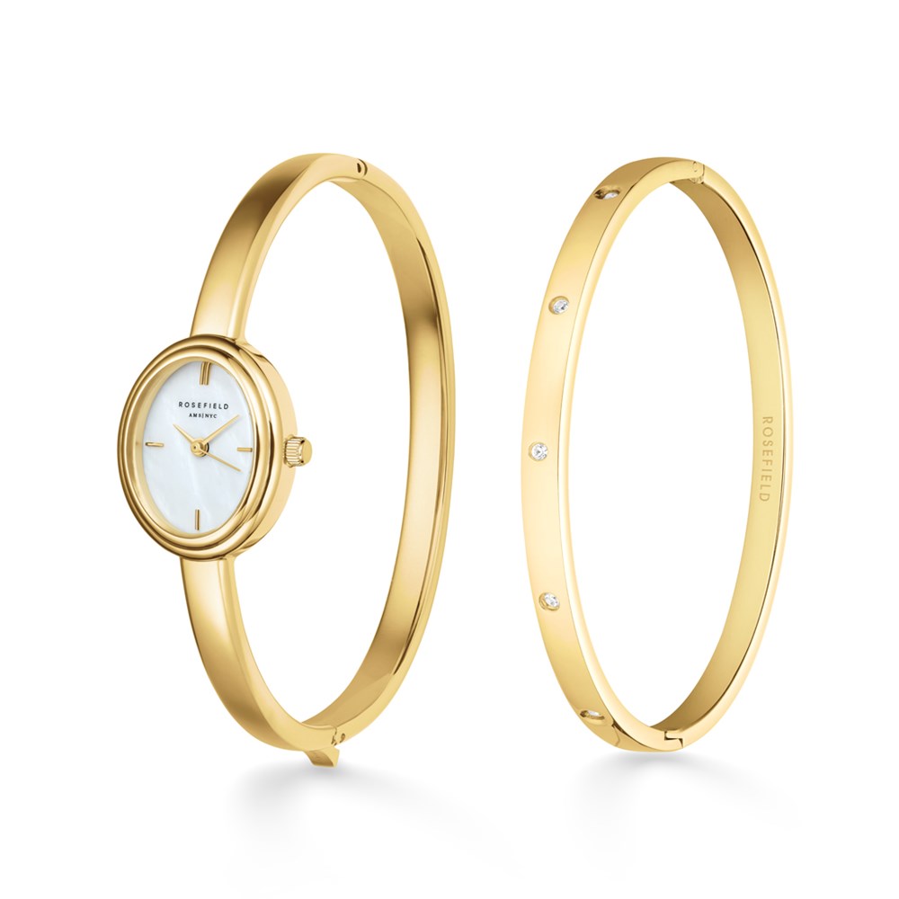 ROSEFIELD Bangle Watch + Crystal Bangle