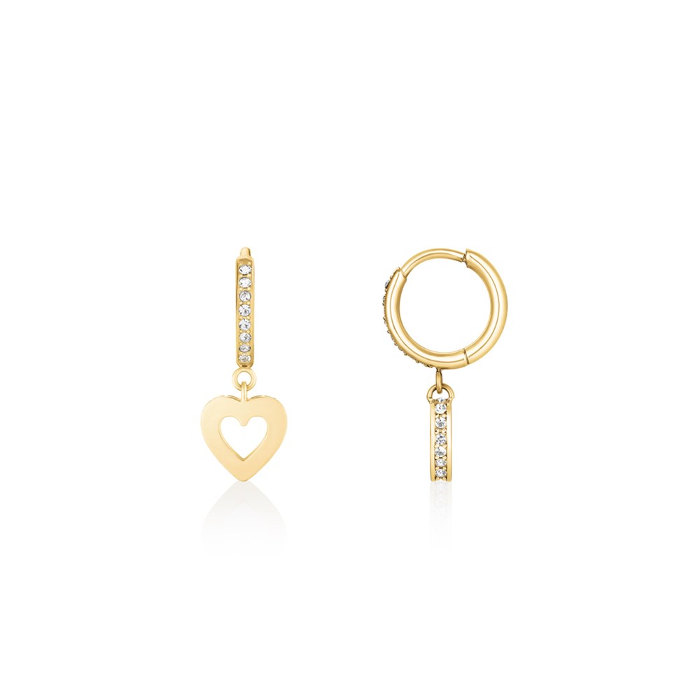 ROSEFIELD Hollow Heart Hoops