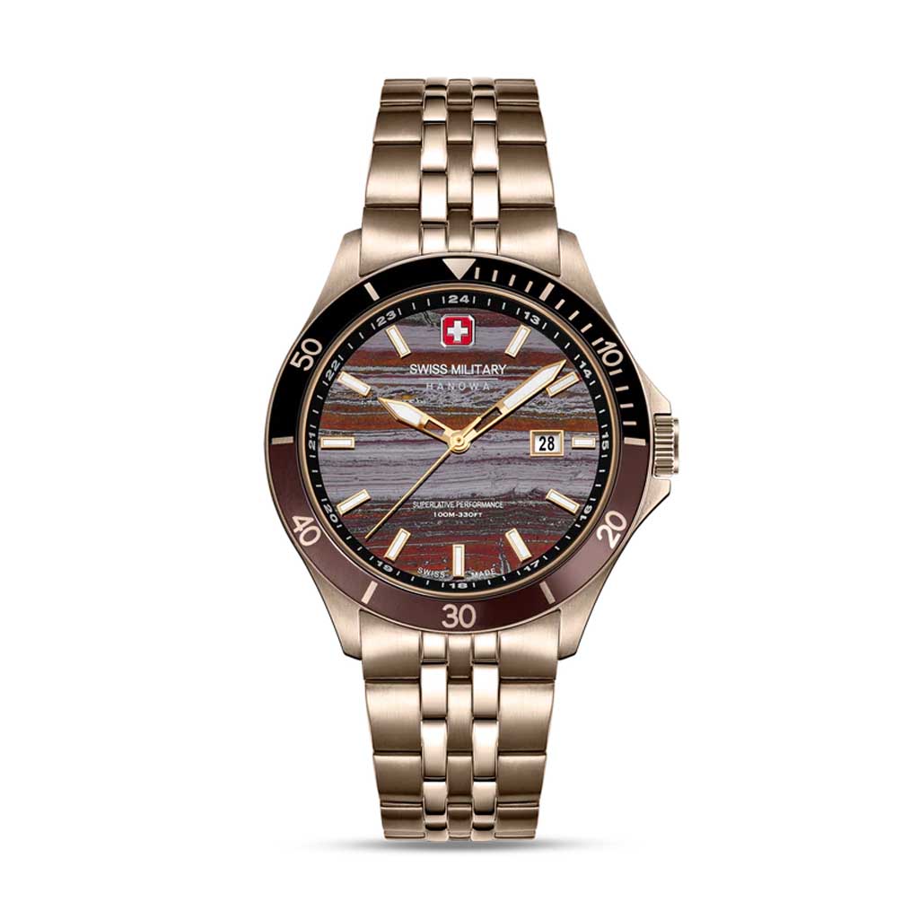 SWISS MILITARY HANOWA FLAGSHIP TIGER IRON lifestyle
