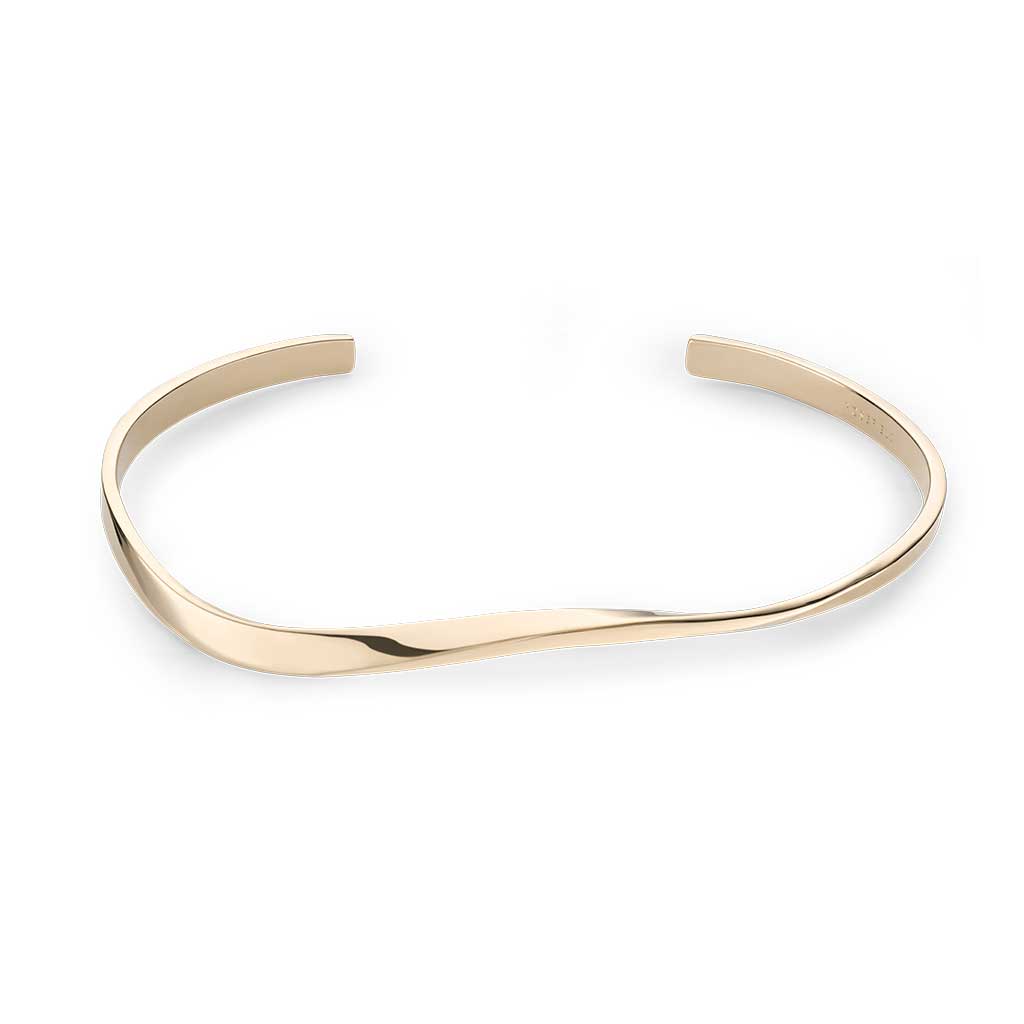 ROSEFIELD Twisted Bangle Gold lifestyle