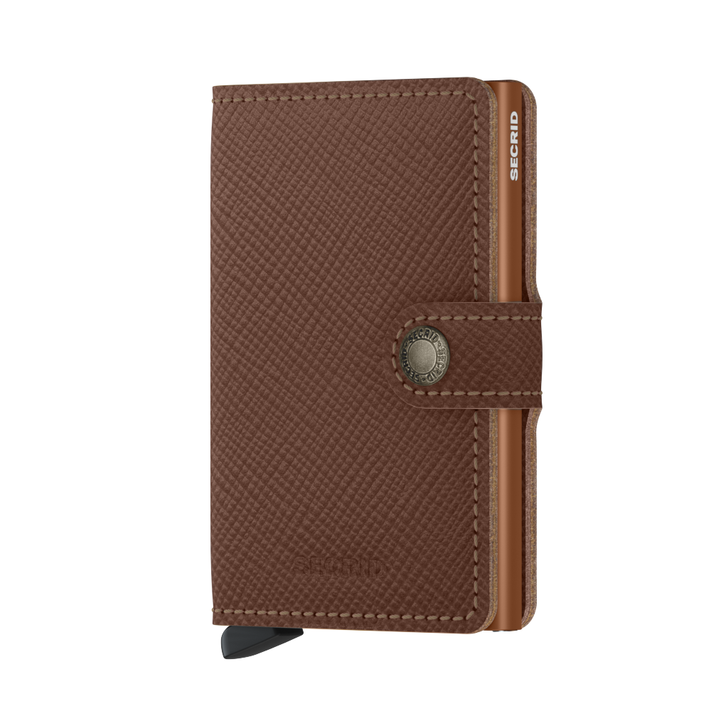 SECRID Miniwallet Saffiano Caramel lifestyle