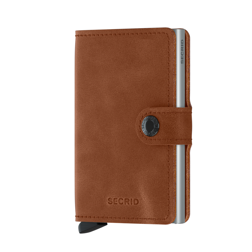 SECRID Miniwallet Vintage Cognac Silver 